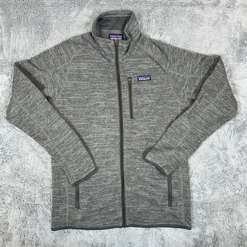 Patagonia Better Sweater Full Zip Jacket Grey Heather Fleece Mens Medium 25527